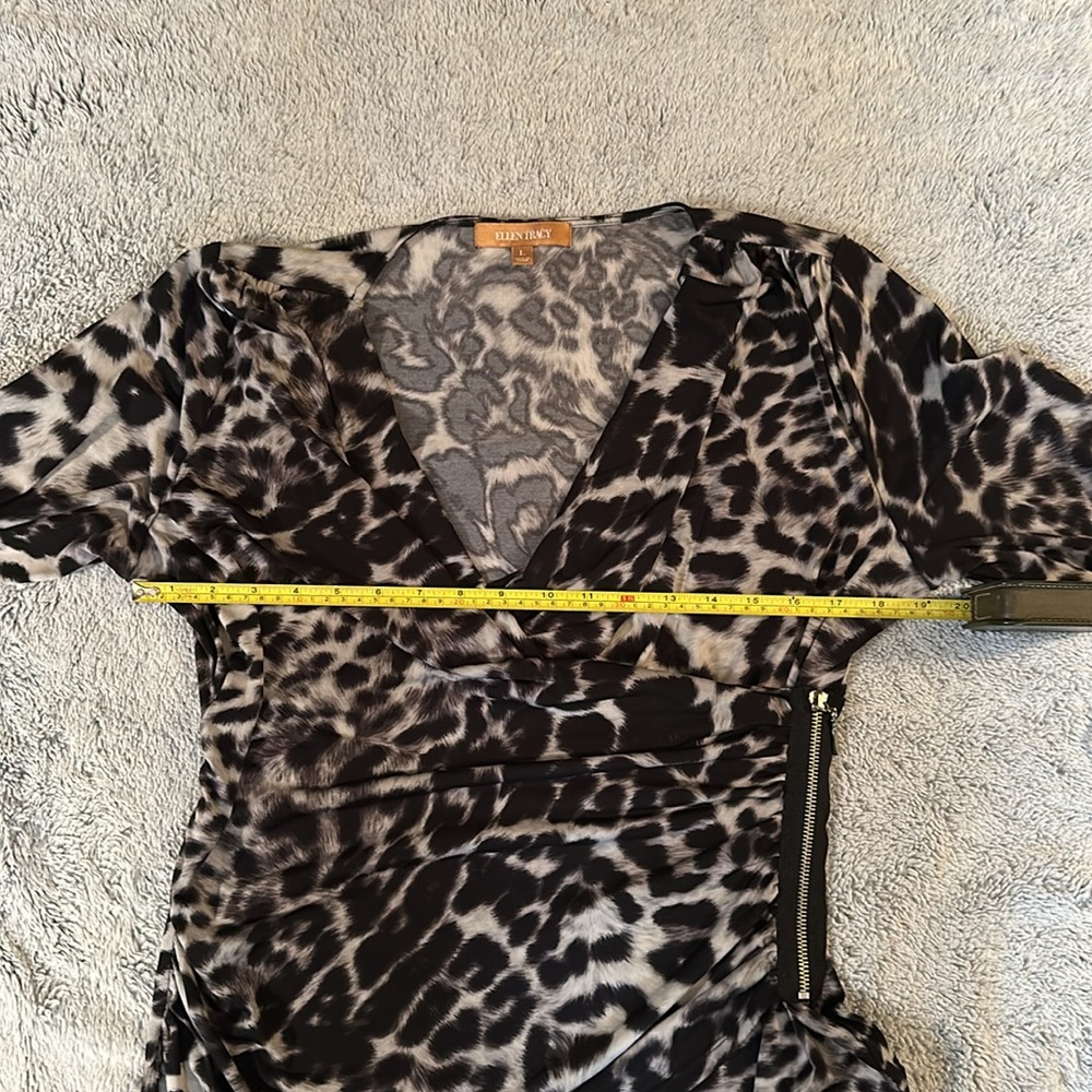 Leopard Print Faux Wrap Top - Picture 6 of 13